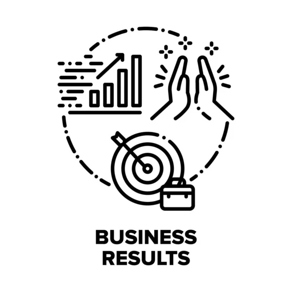 Business Result Vector Concept czarne ilustracje — Wektor stockowy