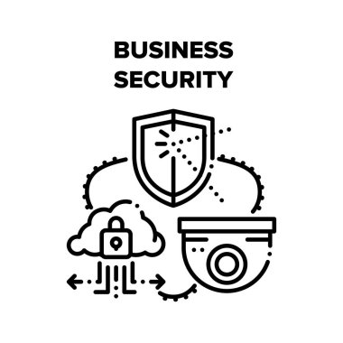 İş Güvenliği Teknolojisi Vektörü Siyah Resimler