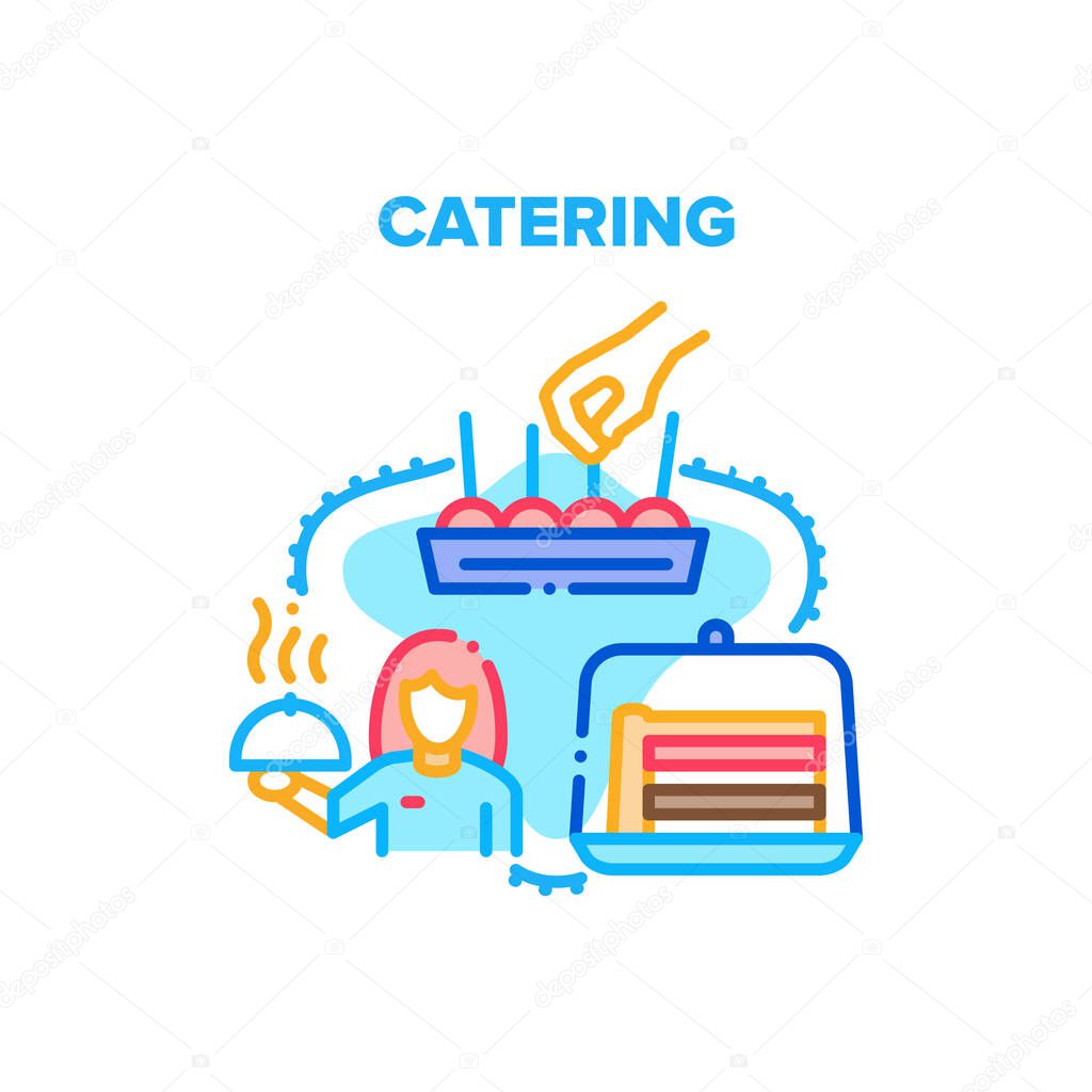 Catering Service Vector Concept Color Illustration