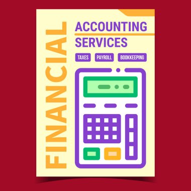 Finansal Muhasebe Hizmetleri Tanıtım Sancak Vektörü