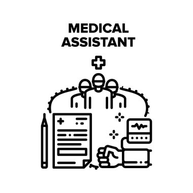 Tıbbi Yardımcı Vektör Siyahi Resimleri