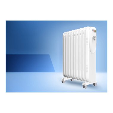 Isıtıcı Yağı Doldurulmuş Aygıt Destekleyici Sancak Vektörü