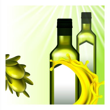 Zeytinyağı Ekstra Bakire Tanıtım Posteri Vektörü