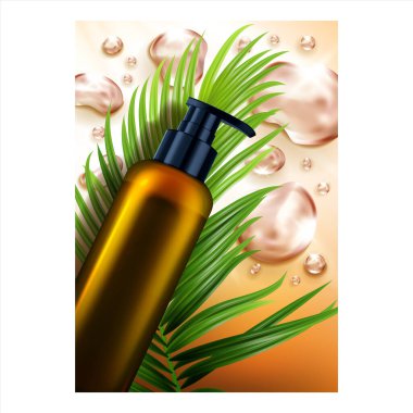 Yüz Kozmetik Yaratıcı Reklam Sancak Vektörü İllüstrasyonu