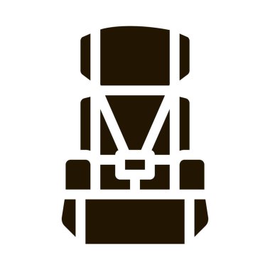 Çocuk Koltuğu glifleri ikon vektörü. Çocuk Koltuğu İşareti. izole edilmiş sembol çizimi