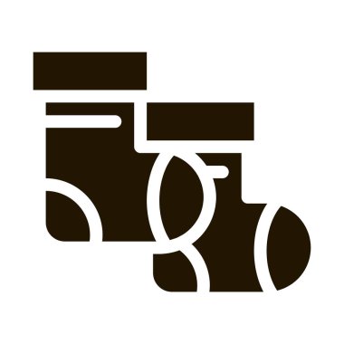 Çocuk Bebek Çorap, sembol vektörü. Çocuk Çorap Tabelası. izole edilmiş sembol çizimi