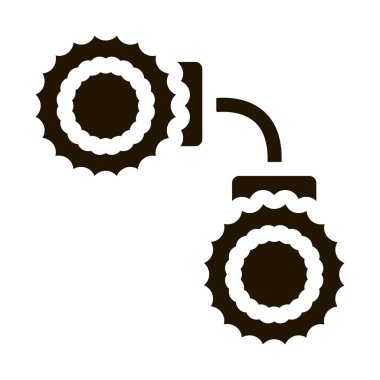 Seks sembolü vektörünü kelepçele. Seks İşareti 'ni kelepçele. izole edilmiş sembol çizimi