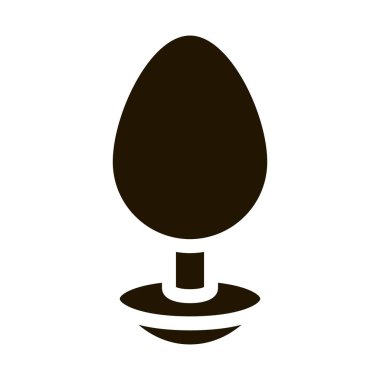 Anal Fiş Seks Oyuncağı sembol vektörü. Anal Tıkanık Seks Oyuncağı Tabelası. izole edilmiş sembol çizimi