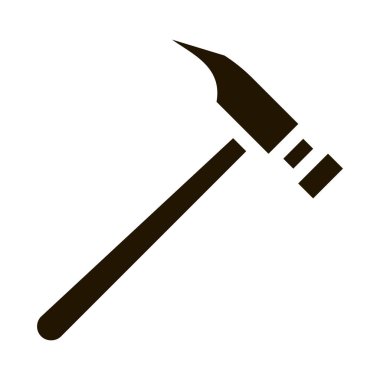 Ayakkabı Sabitleme Çekici sembol vektörü. Ayakkabı Tamiri Çekiç İşareti. izole edilmiş sembol çizimi