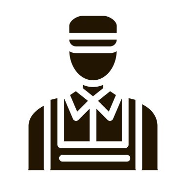 Araba tamircisi sembol vektörü. Araba tamircisi tabelası. izole edilmiş sembol çizimi