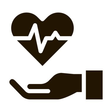 El Tutuşu Kalp sembolü vektörü. El ele tutuşun işareti. izole edilmiş sembol çizimi