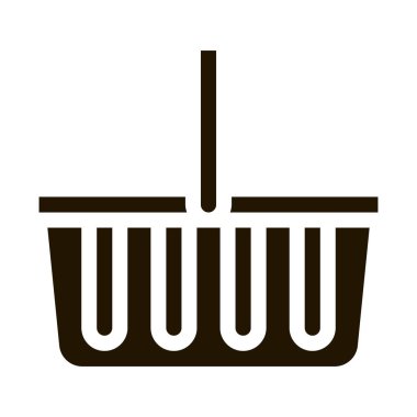 Dükkan sepetinin sembol vektörü. Alışveriş sepeti tabelası. izole edilmiş sembol çizimi