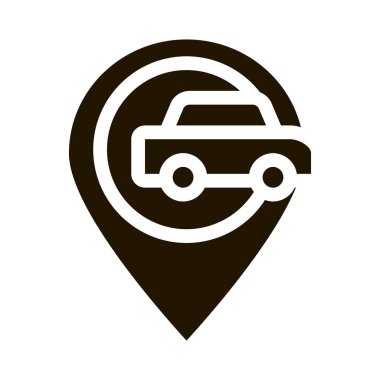 Araba GPS haritası simge simgesi vektörü. Araba GPS Harita İşareti. izole edilmiş sembol çizimi
