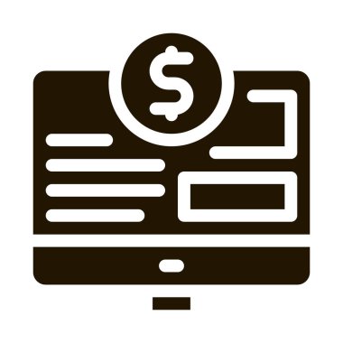 Money Web Sitesi sembol vektörü. Para Sitesi Tabelası. izole edilmiş sembol çizimi