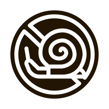 Çapraz Salyangoz sembolü vektörü. Salyangoz işaretini aştım. izole edilmiş sembol çizimi