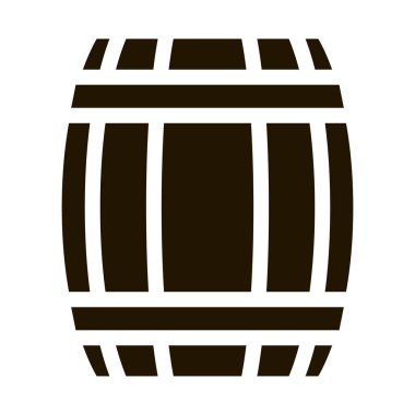 Tahta Varil sembolü vektörü. Tahta Varil İşareti. izole edilmiş sembol çizimi