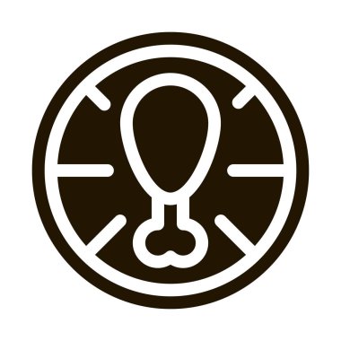 Pizza Tavuk sembolü vektörü. Pizza Tavuk Tabelası. izole edilmiş sembol çizimi