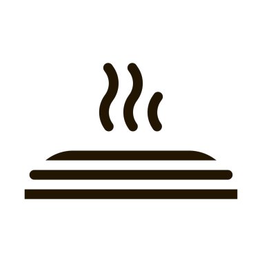 Sıcak Pizza sembolü vektörü. Sıcak Pizza Tabelası. izole edilmiş sembol çizimi