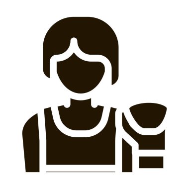 Boxer Kadın sembol vektörü. Boksör Kadın İşareti. izole edilmiş sembol çizimi