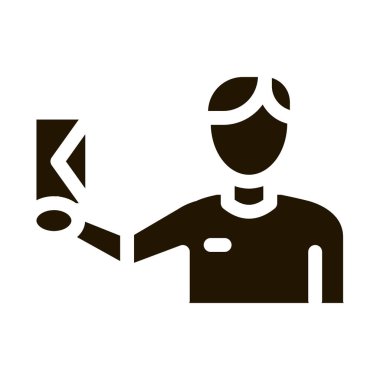 Kurye teslimat harfi sembol vektörü. Kurye Mektubu Tabelası. izole edilmiş sembol çizimi