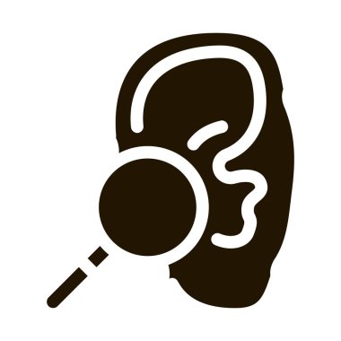 İşitme Deneme Simgesi Vektör Kabartması