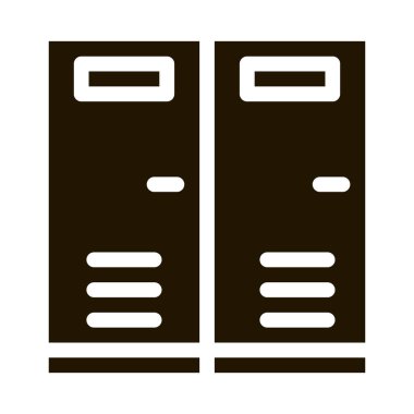 Soyunma Odaları Simge Vektörü Kabartması