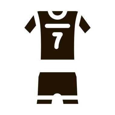 Voleybol Üniforması Simge Vektör Çizimi