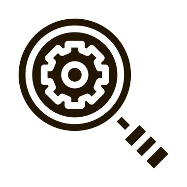 Gear Araştırma Simgesi Vektör Kabartması