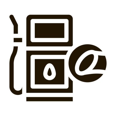 Çubuk Yakıt İstasyonu Simge Vektör Çizimi