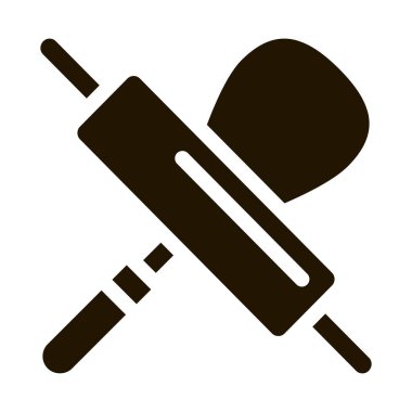 Rolling Pin ve Manuel Karıştırıcı Simgesi Vektörü