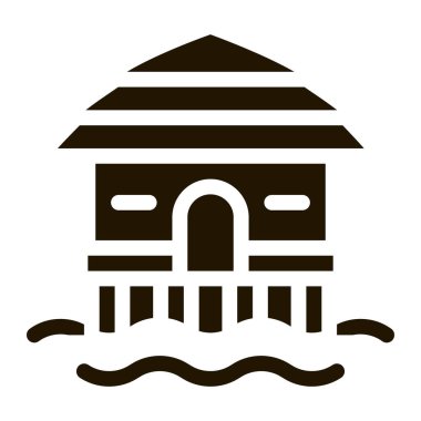 Bungalow Su Simgesi Vektörü