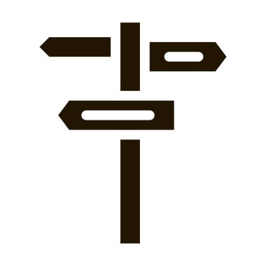 Yön Plakası İmza Simgesi Vektörü