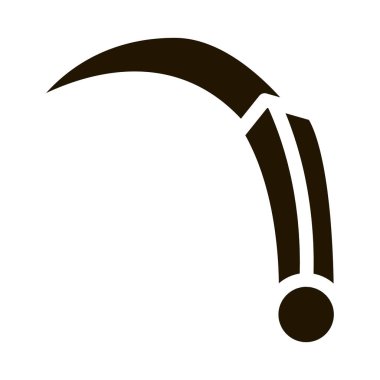 Eğri Bıçak sembolü vektörü. Kavisli Bıçak İşareti. izole edilmiş sembol çizimi