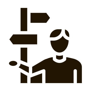 İnsan Posta Sütunu sembol vektörü. İnsan Posta Sütun İşareti. izole edilmiş sembol çizimi