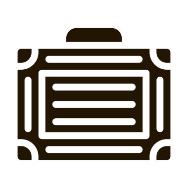 Ekipman kabartma simgesi vektörü. Malzeme Kutusu İşareti. izole edilmiş sembol çizimi