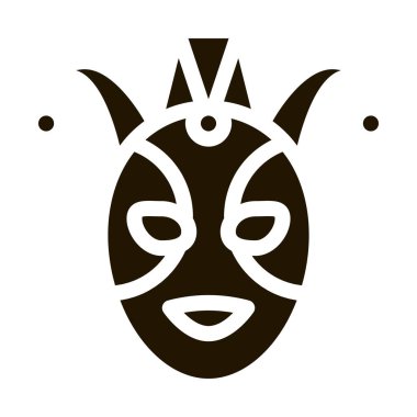 Festival Maskesi simge vektörü. Festival Maskesi İşareti. izole edilmiş sembol çizimi