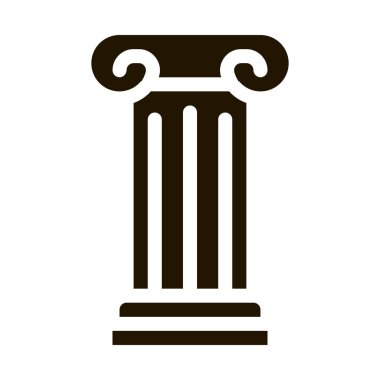 Antik Sütun sembolü vektörü. Antika Sütun İşareti. izole edilmiş sembol çizimi