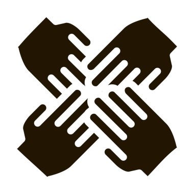 Grup Tokalaşma simgesi vektörü. Grup Tokalaşma İşareti. izole edilmiş sembol çizimi