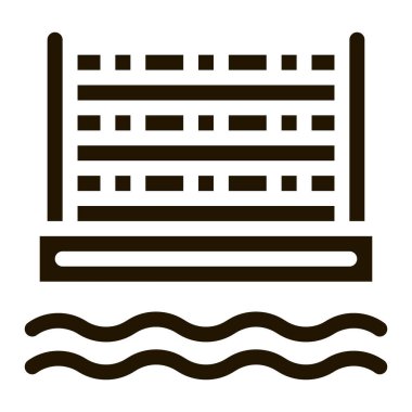 Sport Barrier sembol vektörü. Spor Bariyeri İşareti. izole edilmiş sembol çizimi