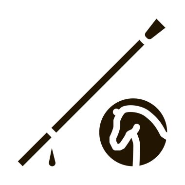 At Kırbaçlama Aracı sembol vektörü. At Kamçısı Alet Tabelası. izole edilmiş sembol çizimi