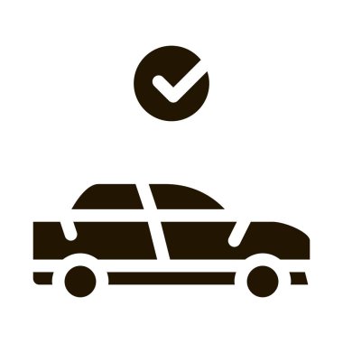 Sabit araba sembolü vektörü. Tabelasını tamir ettim. izole edilmiş sembol çizimi