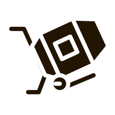 Çimento karıştırıcı sembol vektörü. Çimento karıştırıcı işareti. izole edilmiş sembol çizimi