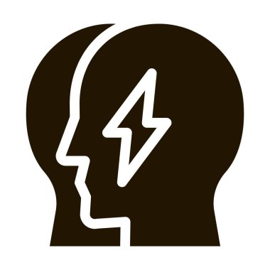 İnsan, sembol vektörüne karşı. İnsan İşaretine Karşı. izole edilmiş sembol çizimi