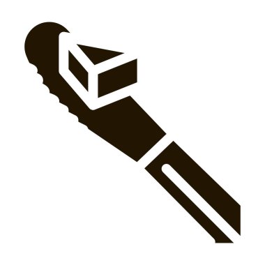 Bıçak ikonu vektör kabartması üzerindeki tereyağı parçası