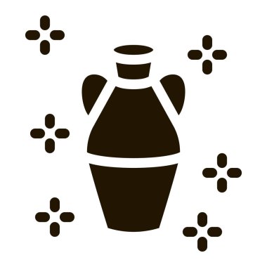 bitmiş kil vazo taşıyıcı kabartması