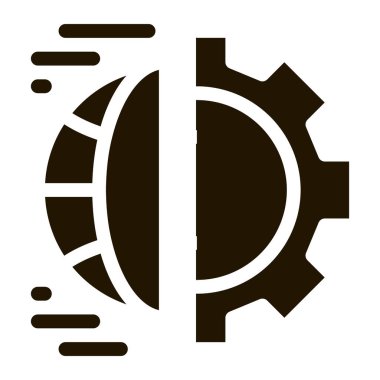 otomatik internet ayarları simgesi Vektör Glyph İllüstrasyonu