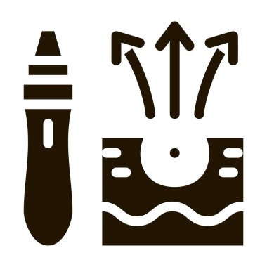 Sivilce simgesi Vektör Kabartması 'na karşı silindir