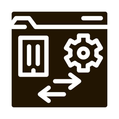 Teknik ev dizini simgesi Vektör Glyph İllüstrasyonu
