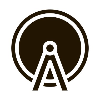 Dönme dolap simgesi Vektör Glyph İllüstrasyonu