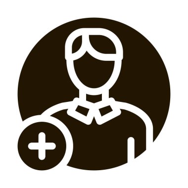 yeni kişi simgesi vektörü kabartması ekleniyor